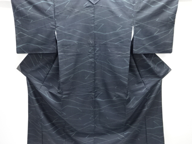 JAPANESE KIMONO / KIMONO ENSEMBLE / SILK / NISHIJIN / DENSHO TSUMUGI / WOVEN ABSTRACT MATSUKAWABISHI